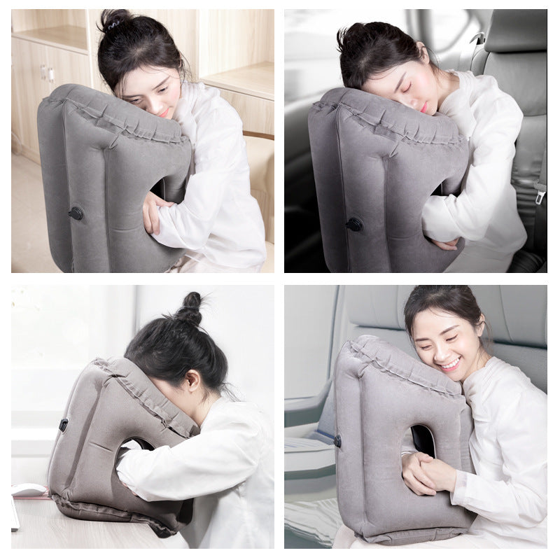 Sleeping inflatable pillow office travel nap airplane pillow - My Store