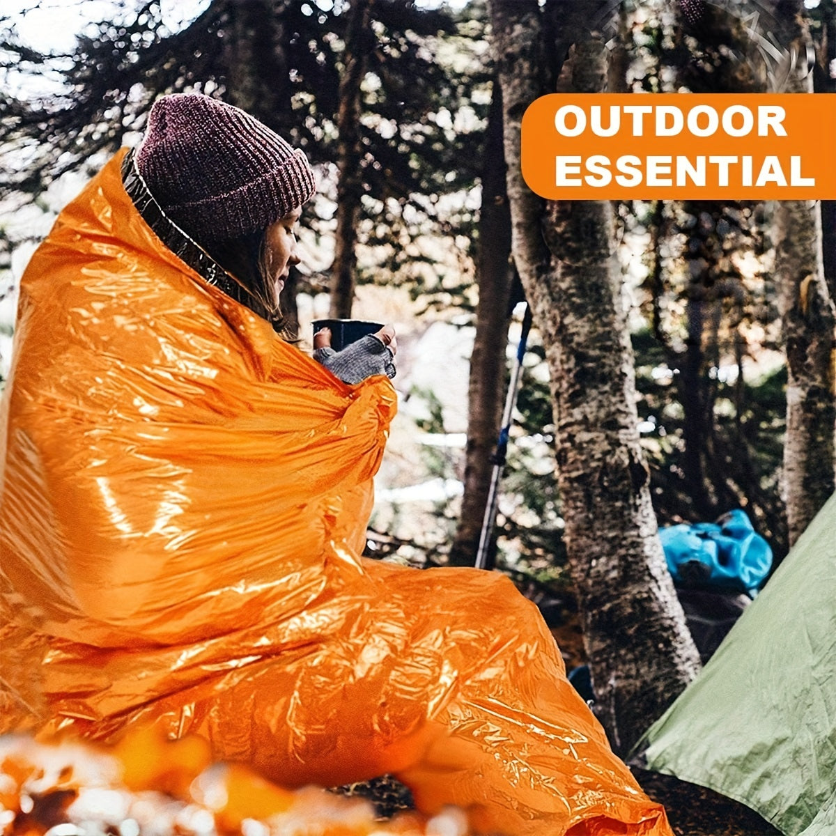 Portable Lightweight Emergency Sleeping Bag, Blanket, Tent - Thermal Bivy