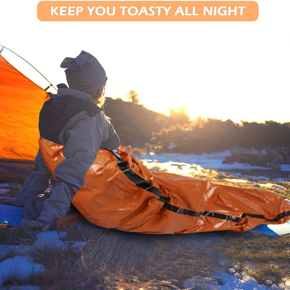 Portable Lightweight Emergency Sleeping Bag, Blanket, Tent - Thermal Bivy