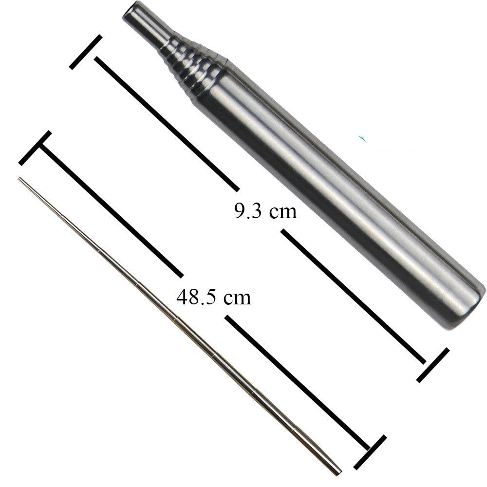 Outdoor Fire Tool Stainless Steel Retractable Fire Blowing Tube - My Store