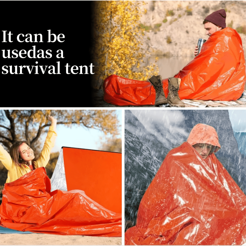 Portable Lightweight Emergency Sleeping Bag, Blanket, Tent - Thermal Bivy