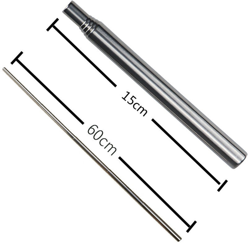 Outdoor Fire Tool Stainless Steel Retractable Fire Blowing Tube - My Store